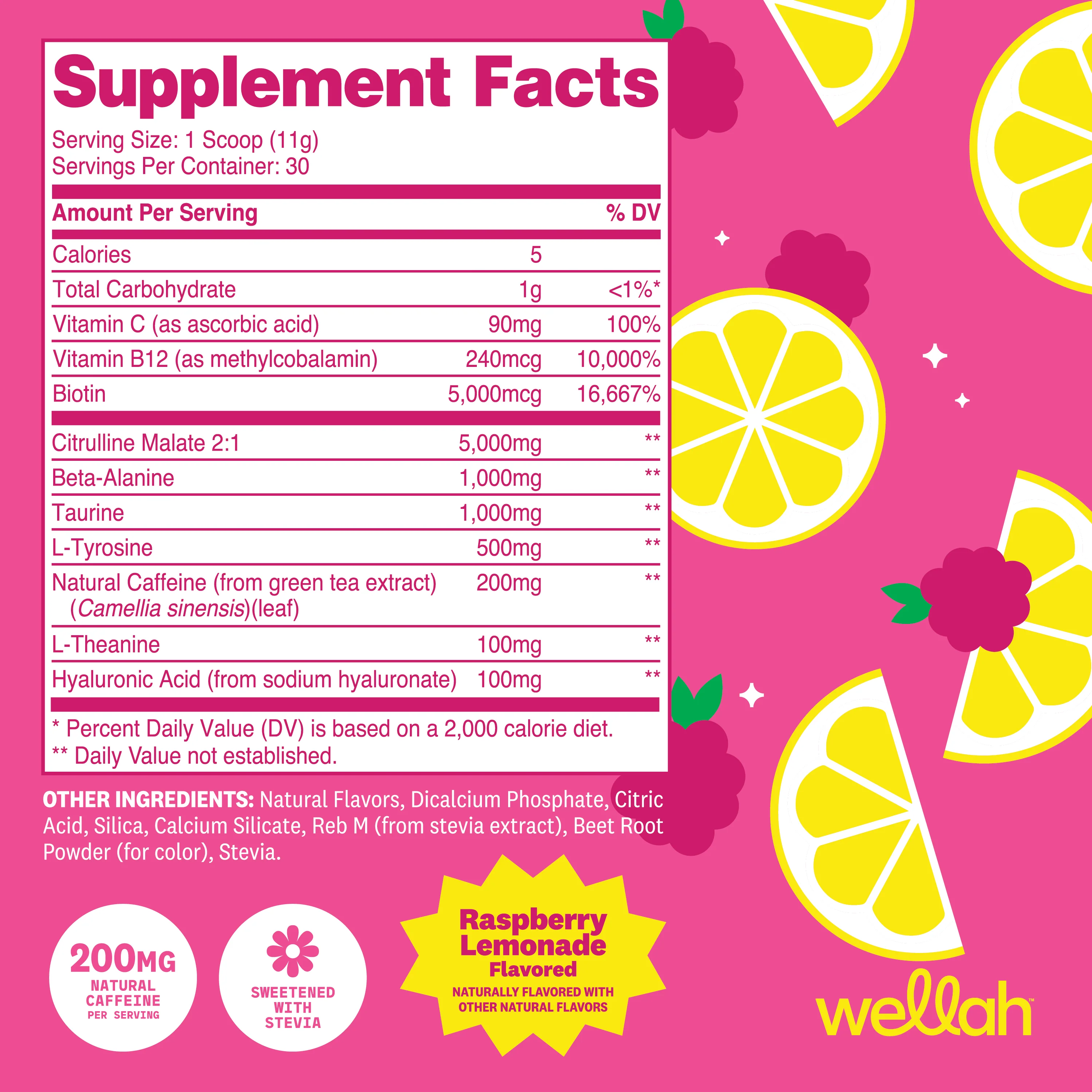 Wellah Pre-Workout With Citrulline Malate And L-Theanine | 30 Servings - Image 3